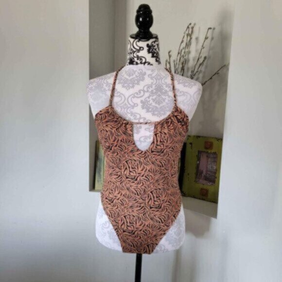 Charlie Holiday One Piece Animal Print Swimsuit  Sz M NWT - Picture 3 of 10